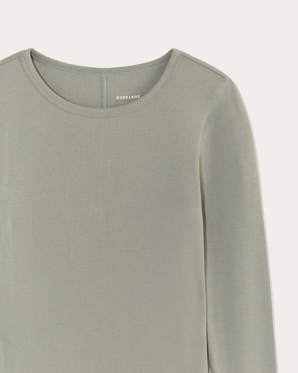 The Luxe Rib Long-Sleeve Crew | Sage Green