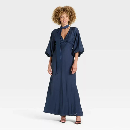 Women's a new day Tie Neck Maxi Dress