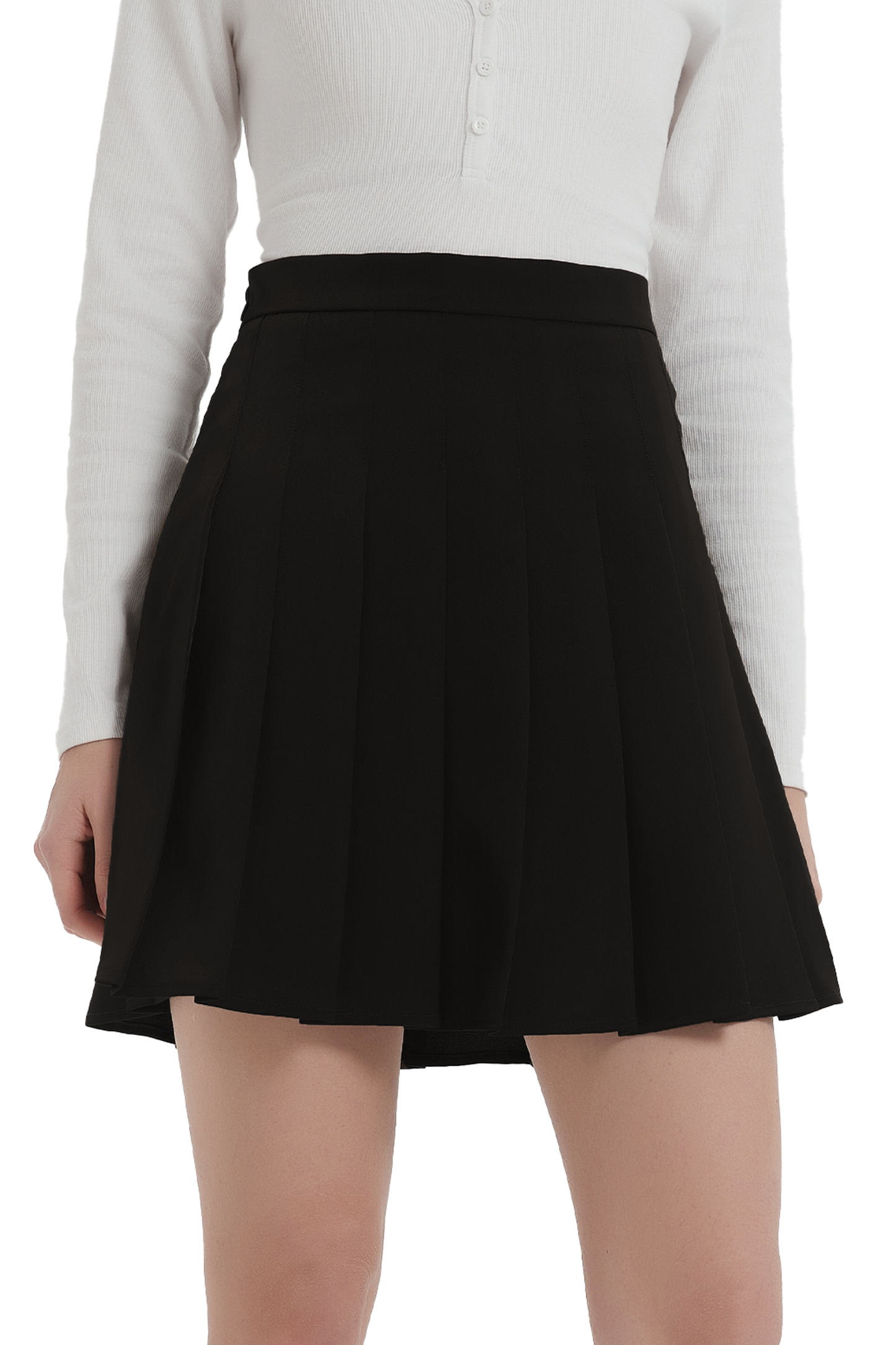 High Waisted Skirts A Line Pleated Skirt