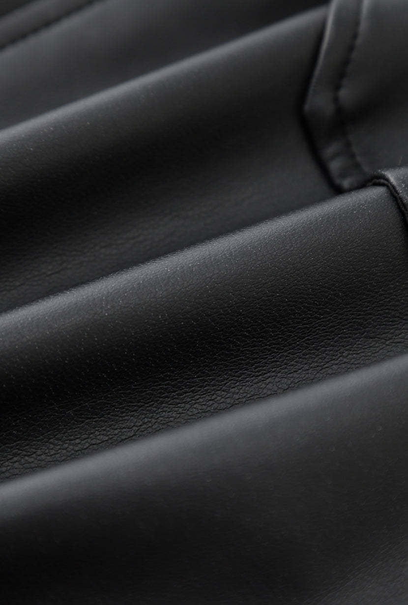 Andy Faux Leather Skirt - Black