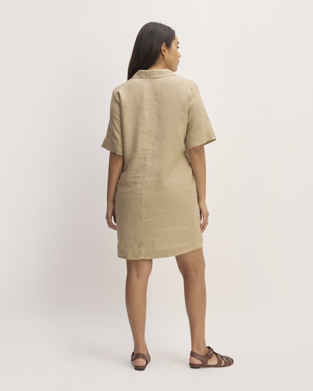The Shirtdress in Linen | Trench Coat Khaki
