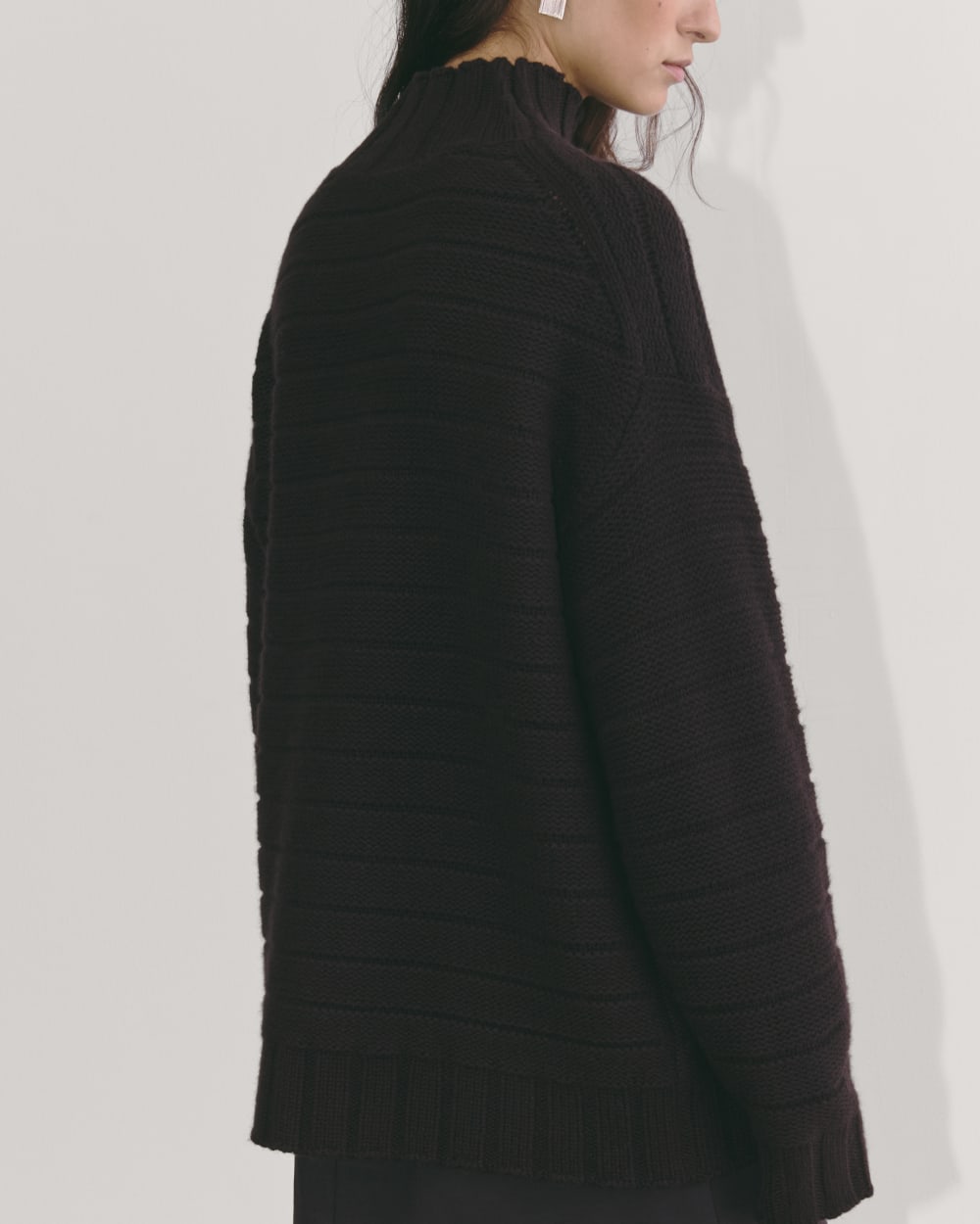 The Oversized Turtleneck in Luxe Merino | Black
