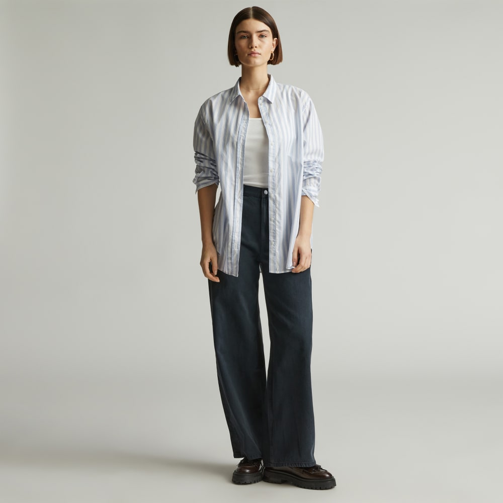 The Must-Have Shirt in Silky Cotton | Periwinkle / White