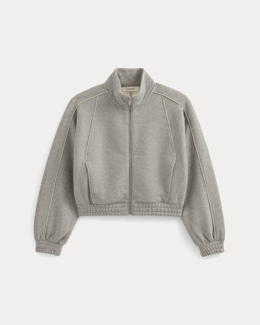 Luxe Fleece Track Jacket | Vintage Heather Grey
