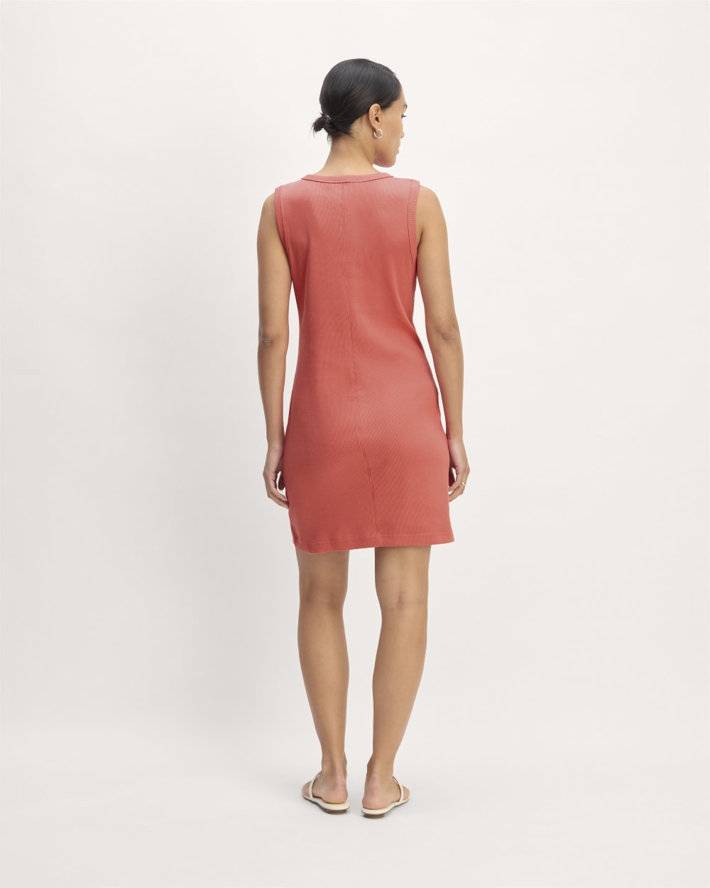 The Ribbed Mini Dress | Coral