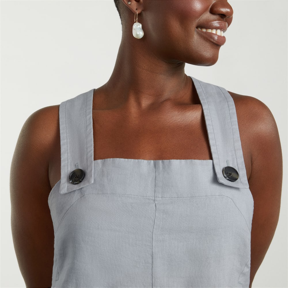 The Apron Linen Tank | Sky
