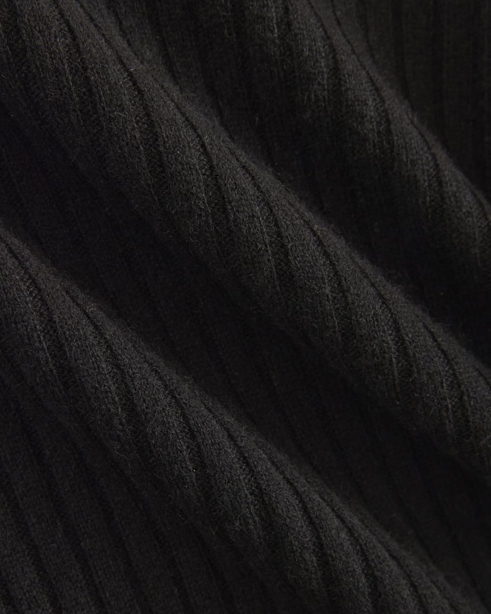 Cashmere Long-Sleeve Mini Dress | Black