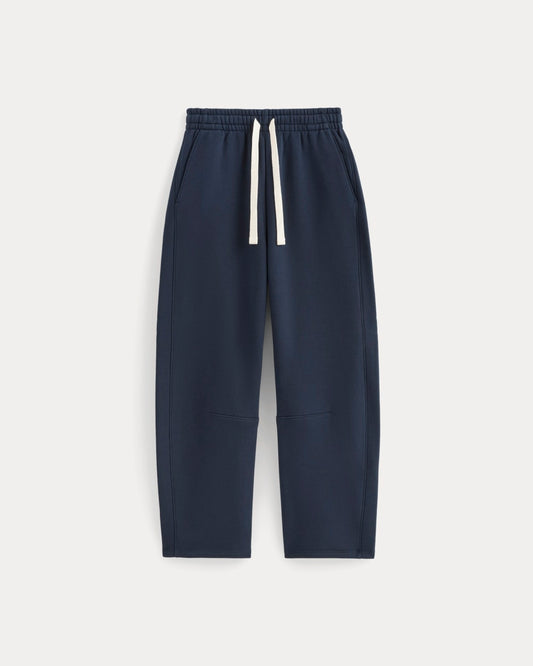 Luxe Fleece Barrel Sweatpant | Navy