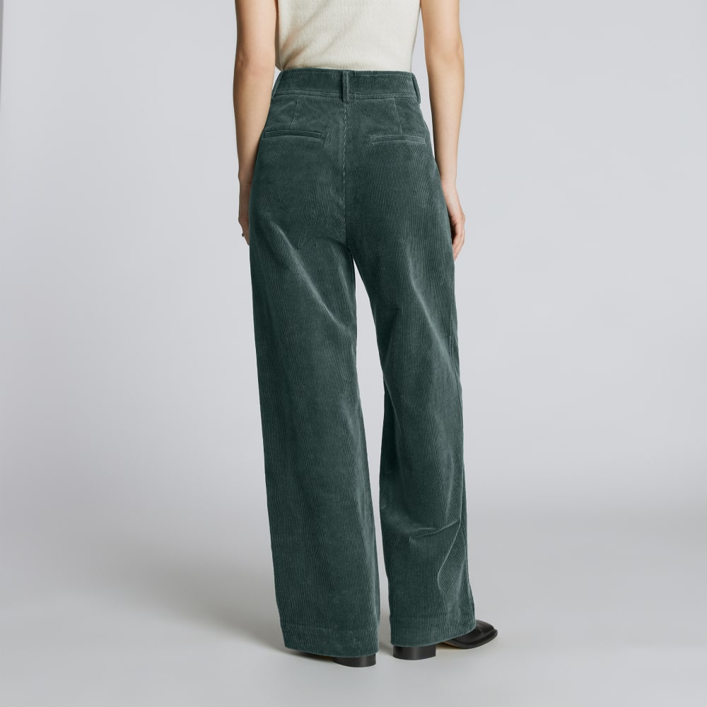 The Corduroy Way-High® Drape Pant | Evergreen
