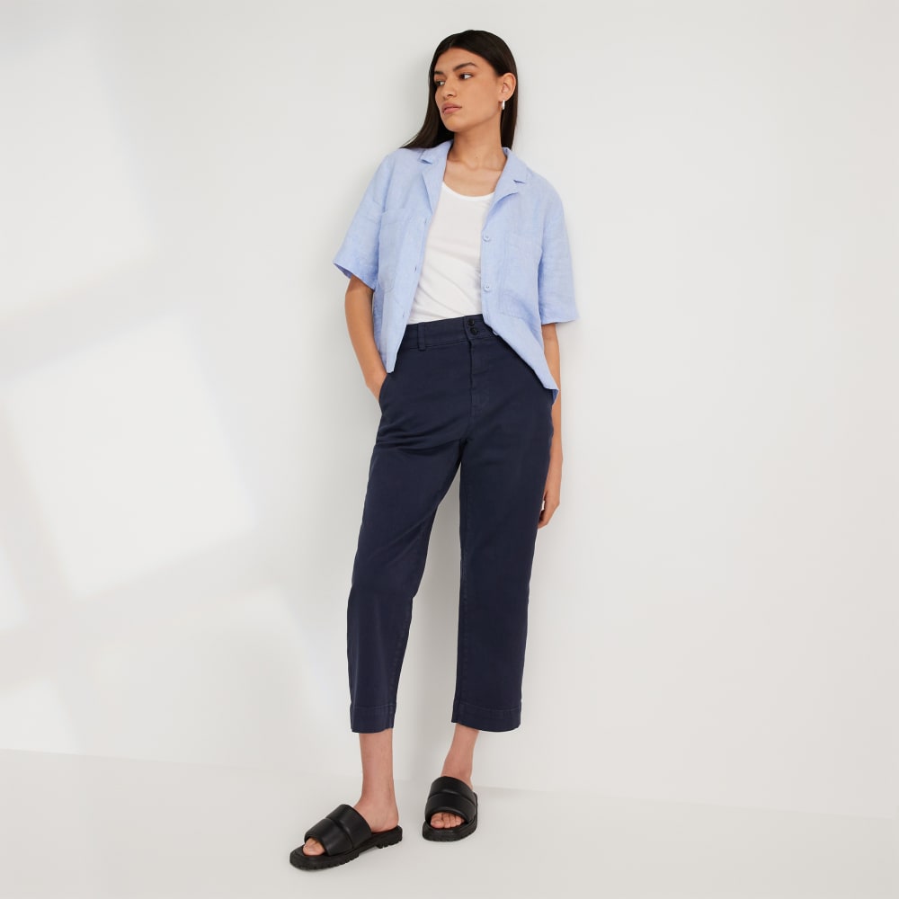 The Linen Workwear Shirt | Light Blue