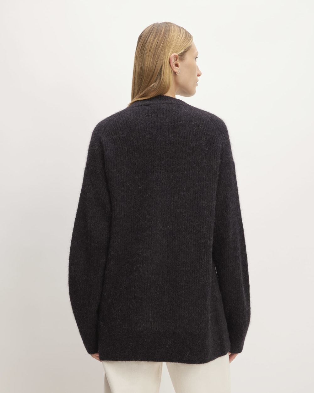 The Alpaca Oversized Cardigan | Heathered Black