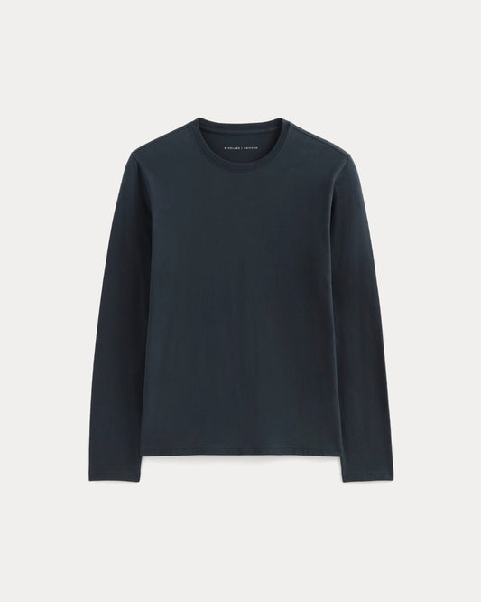 The Essential Organic Long-Sleeve Tee | Deep Navy