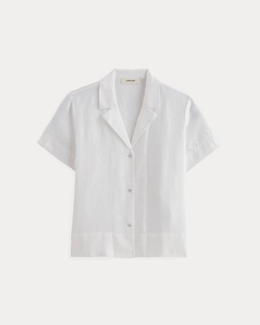 The Notch Shirt in Linen | White