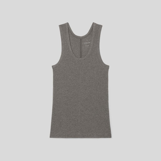 The Luxe Rib Tank | Heathered Fatigue