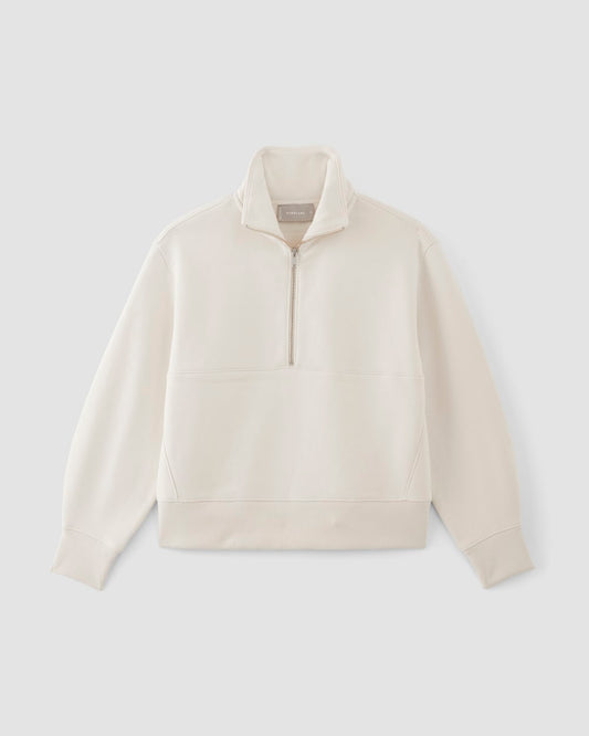 The ReTrack Half-Zip Sweatshirt | Bone
