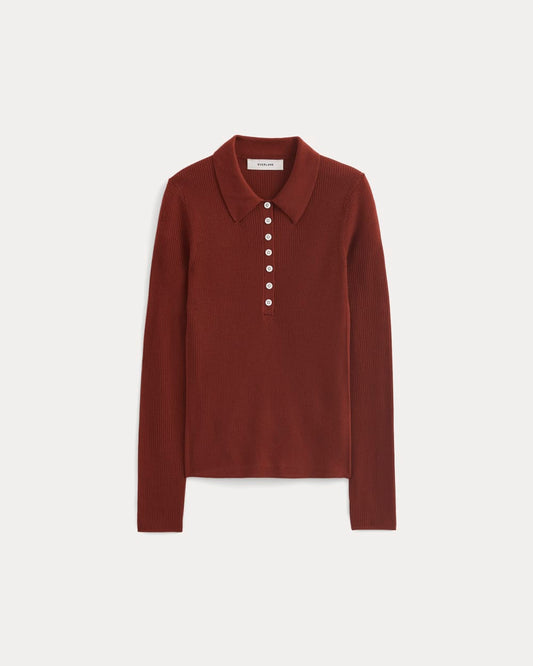 The Polo in Ultrasoft Merino | Merlot