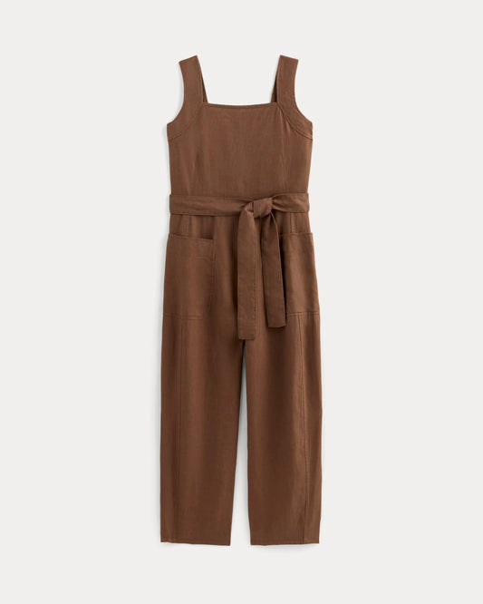 The Utility Coverall in Linen | Cedarwood