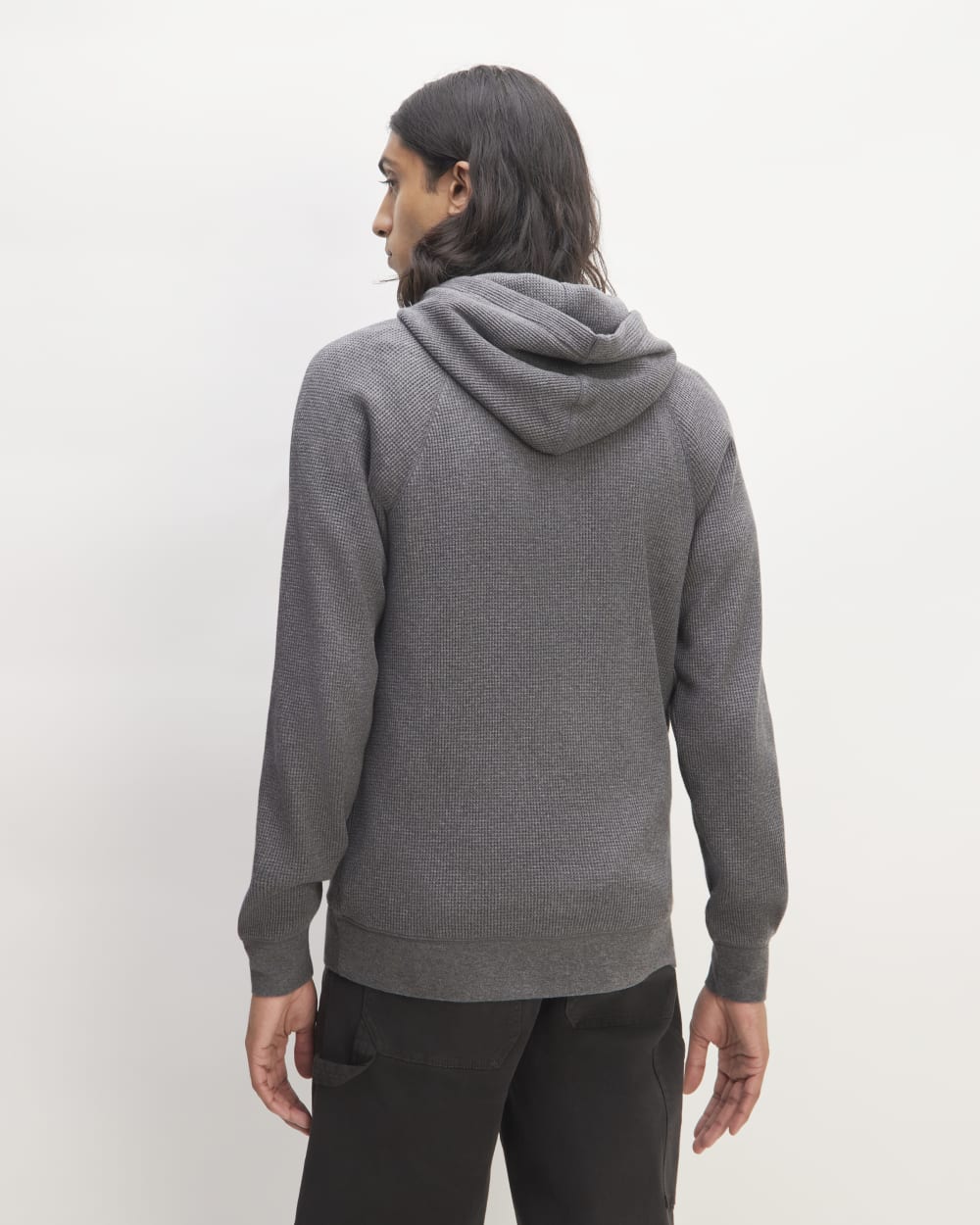 The Waffle-Knit Hoodie | Heathered Charcoal