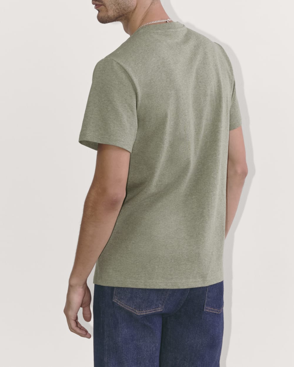 The Premium-Weight Pocket Tee | Uniform | Heather Sage Green