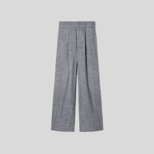 The Linen Way-High® Drape Pant | Canvas Tan / Navy