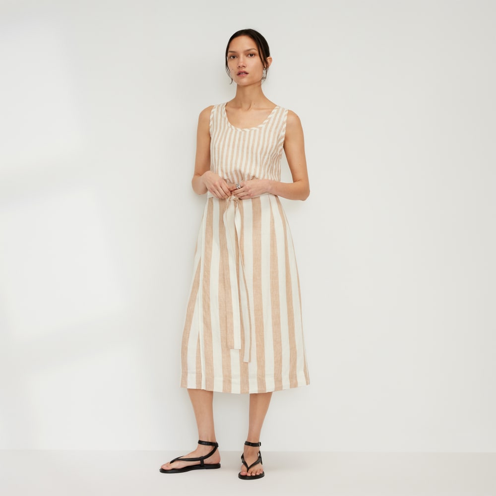 The Scoop Tank in Linen | Bone / Caramel