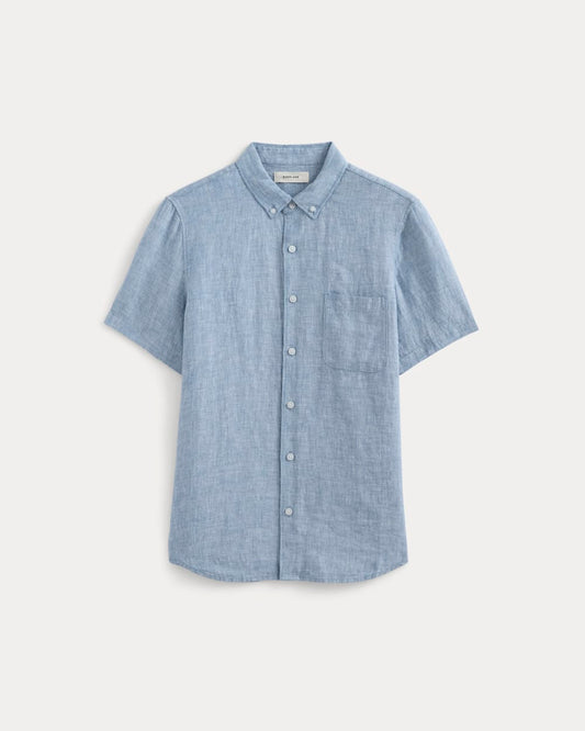 The Classic Short-Sleeve Shirt in Linen | Chambray