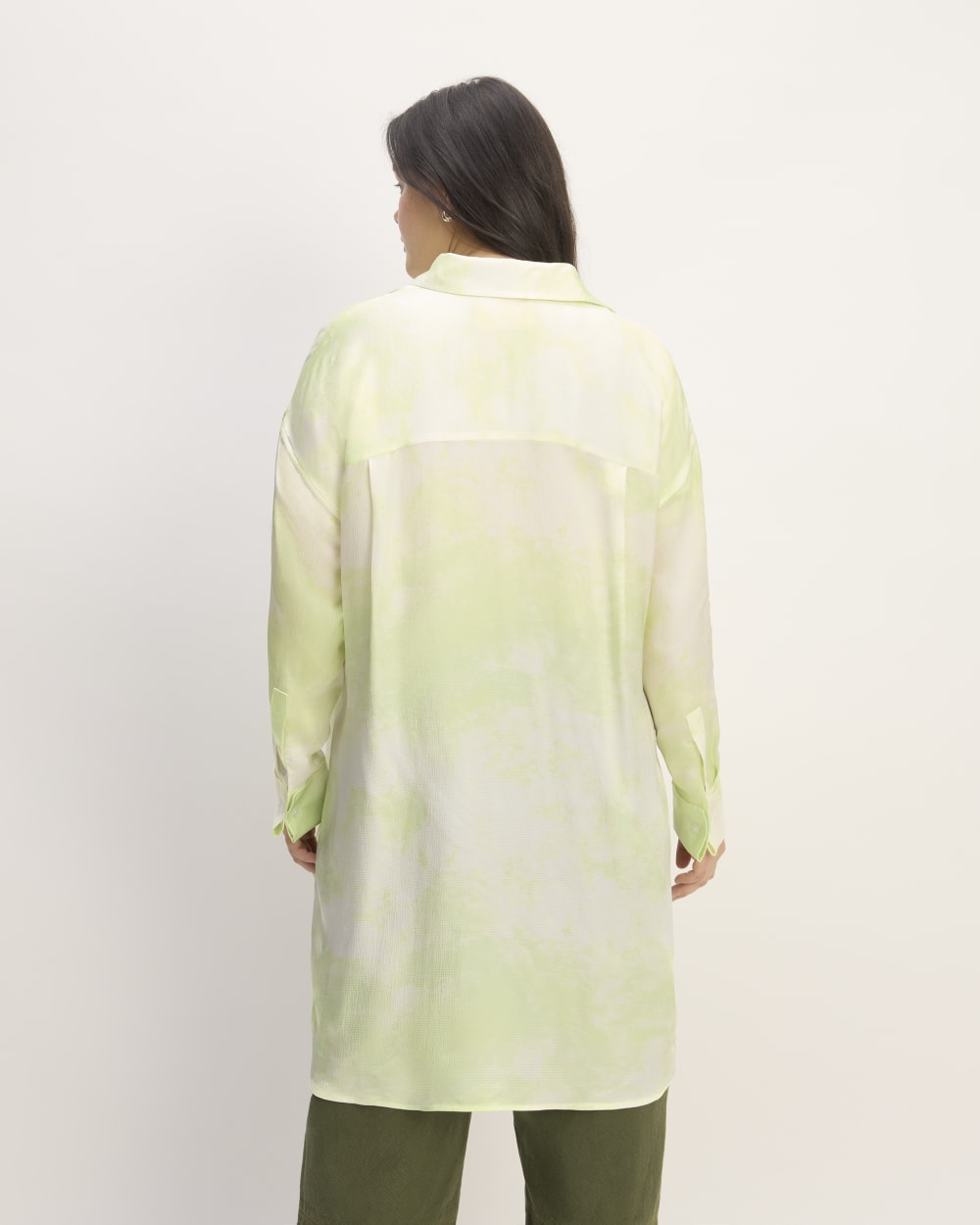 The Everlane x Marques' Almeida Satin Tie-Dye Shirt | Seafoam Tie-Dye