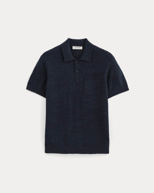 The Cotton Linen Polo | Navy