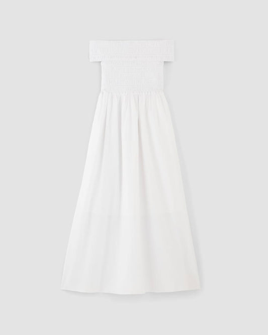 The Gauze Off-the-Shoulder Dress | White