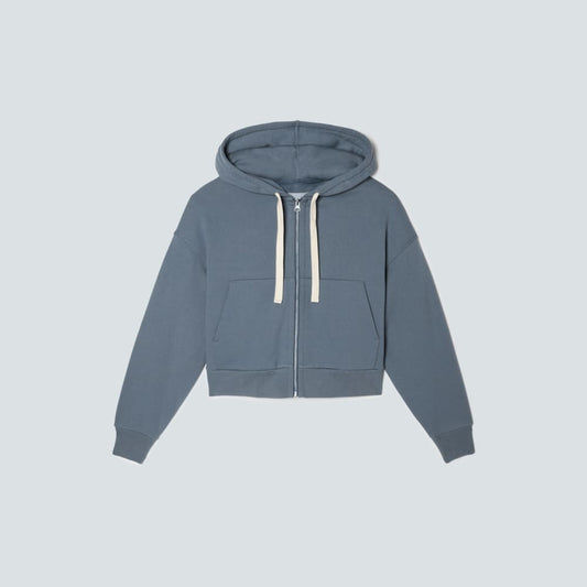 The Track Organic Cotton Hoodie | Faded Blue