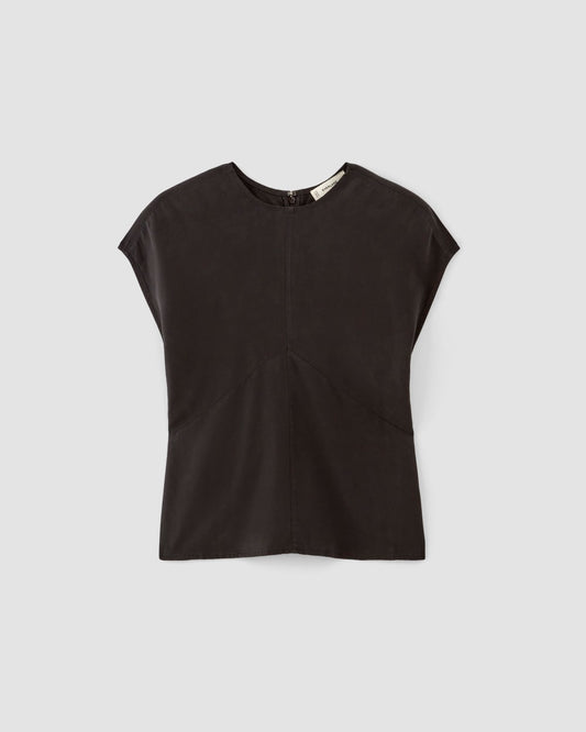 The Drape Top in Butterlite | Black