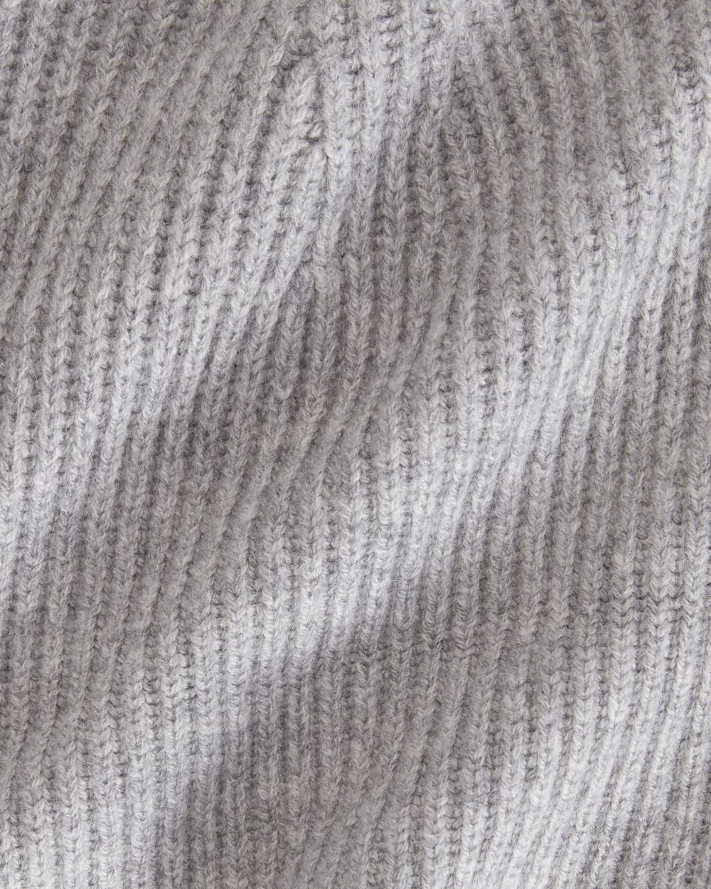 The Cashmere Fine Rib Beanie | Heathered Grey