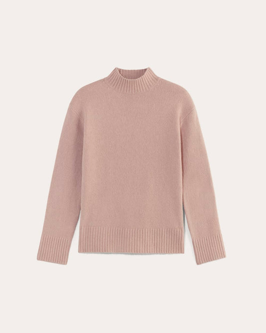 The Mockneck Sweater in Plush Cotton | Dusty Rose