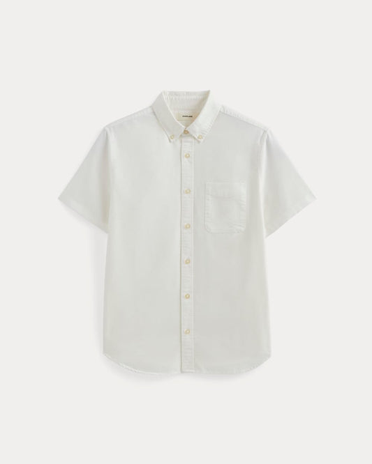 The Organic Short Sleeve Oxford Shirt | White