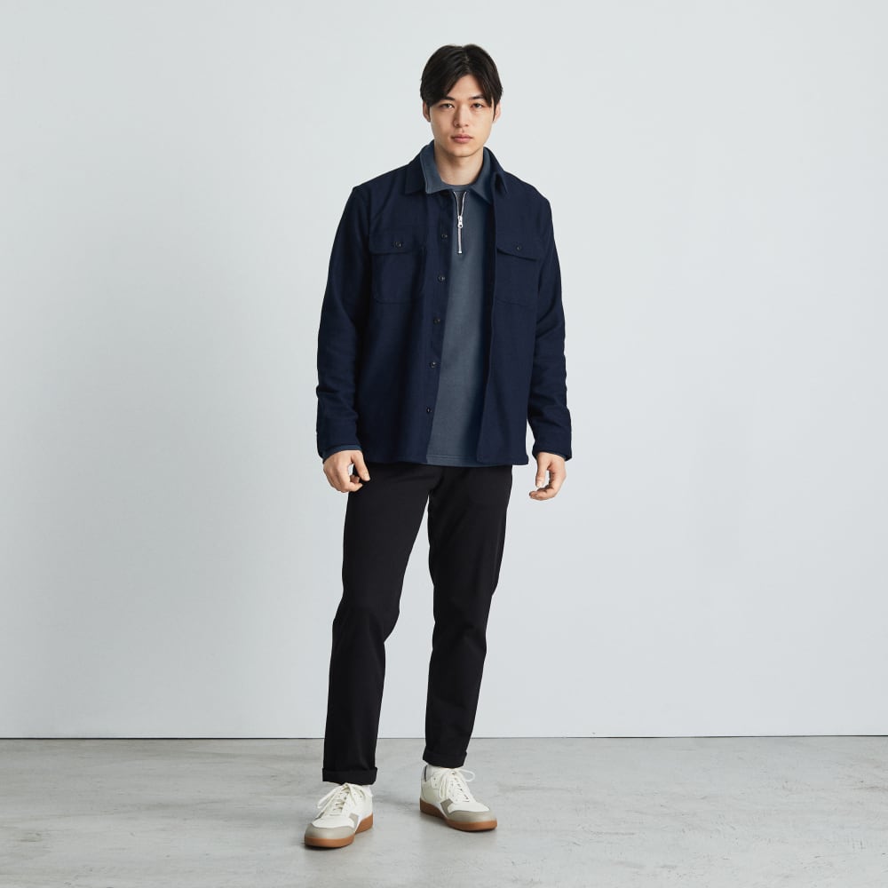 The Track Quarter-Zip Sweatshirt | Kingfisher Blue