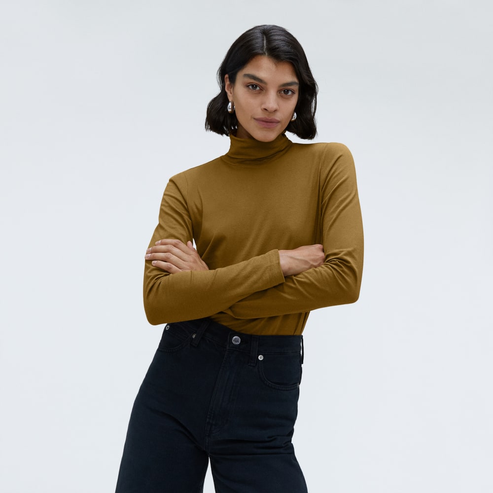 The Organic Cotton Turtleneck | Tapenade