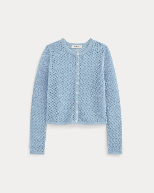 The Lace Knit Cardigan | Sky Blue