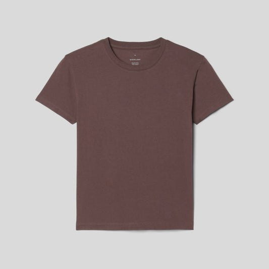 The Box-Cut Tee in Essential Cotton | Chocolate Brown | No Pocket