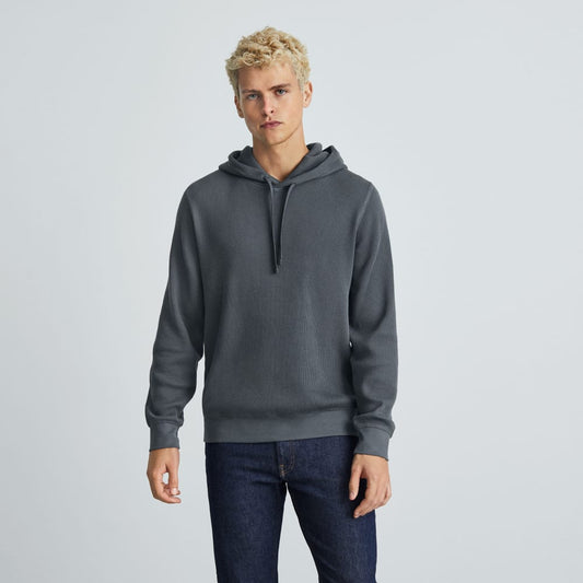 The Waffle-Knit Hoodie | Slate
