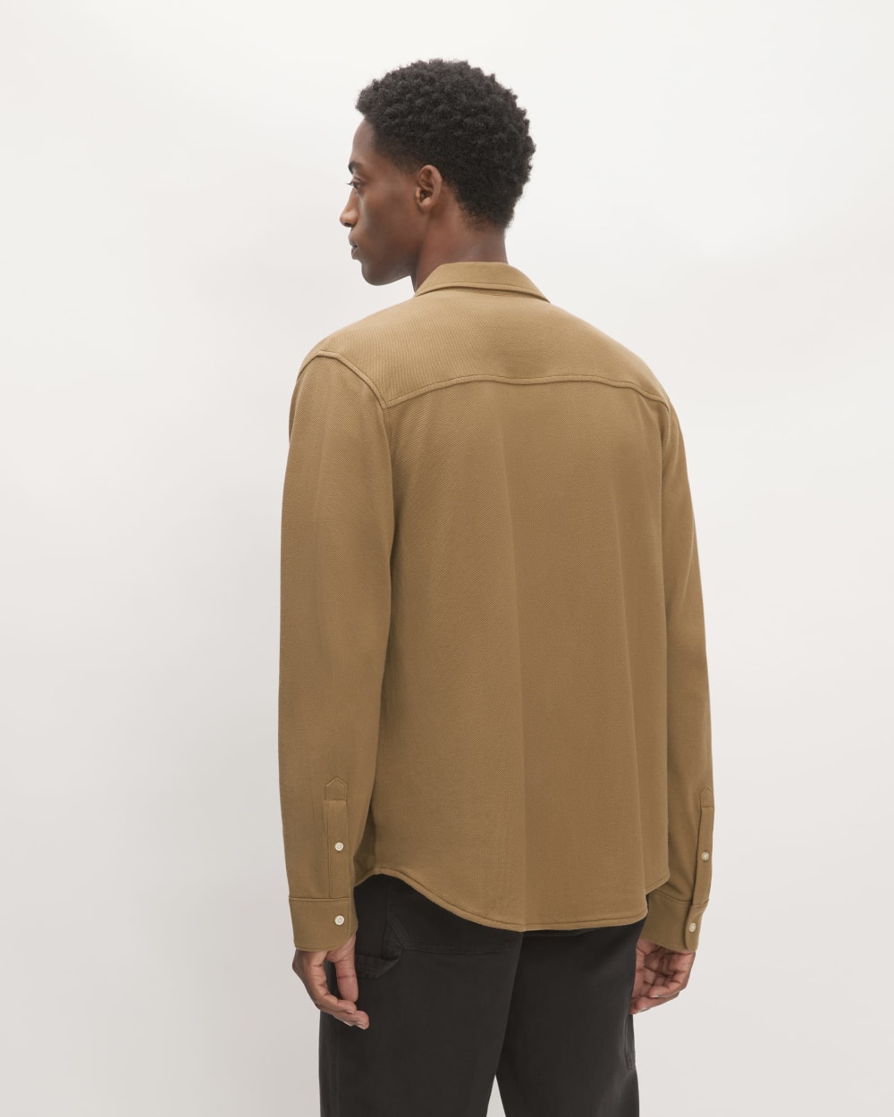 The Long-Sleeve Pique Shirt | Toasted Coconut