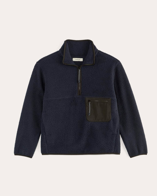 The ReNew Fleece Oversized Half-Zip | Navy