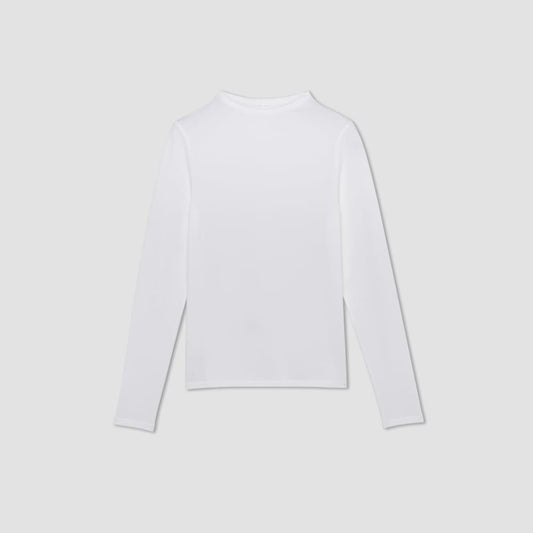The Supima® Form Funnel Neck Tee | White