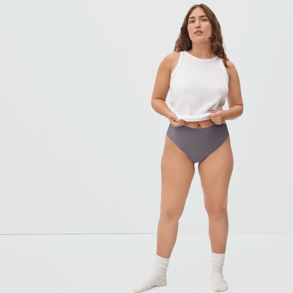 The Invisible High-Rise Thong | Plum Grey