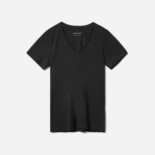 The Organic Cotton V-Neck | Black