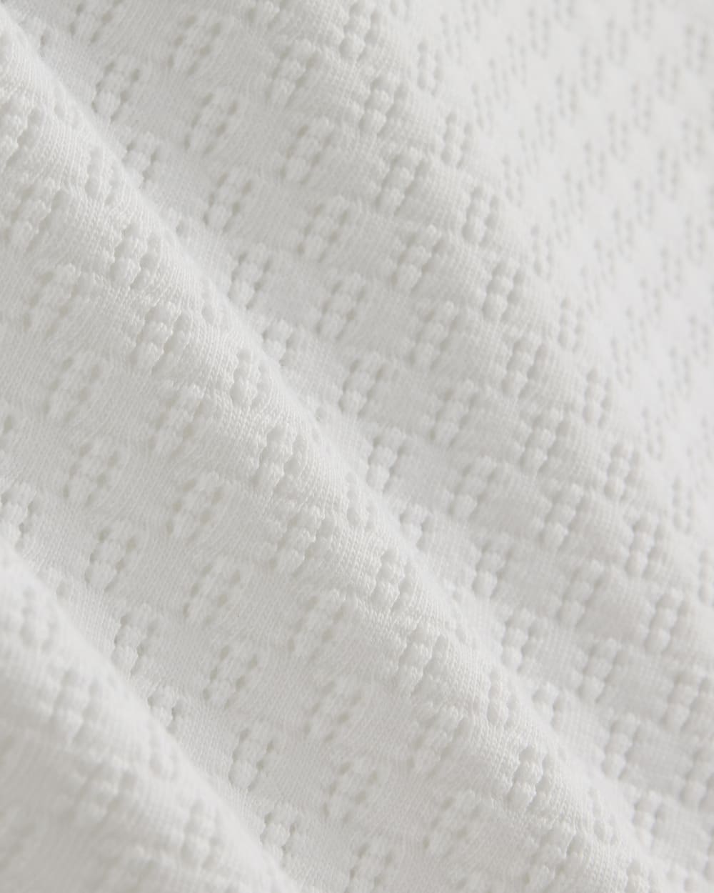 The Pointelle Short-Sleeve Tee | White