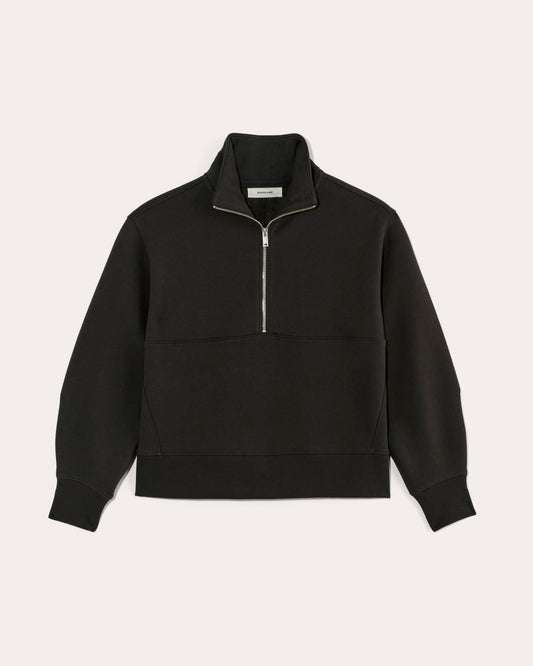 Luxe Fleece Half-Zip Sweatshirt | Black