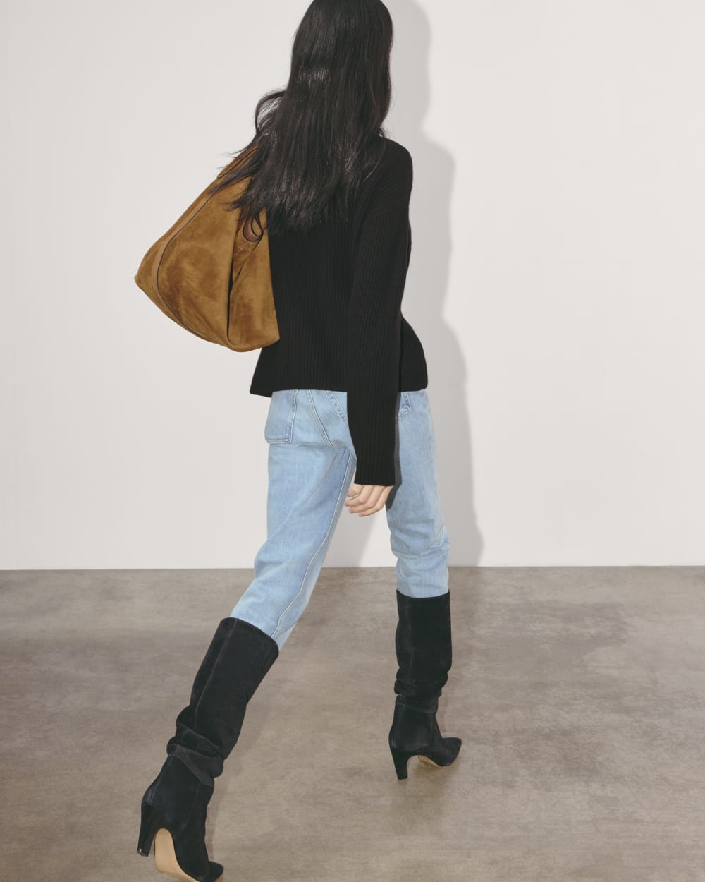 The Fisherman Turtleneck in Wool Cashmere | Black