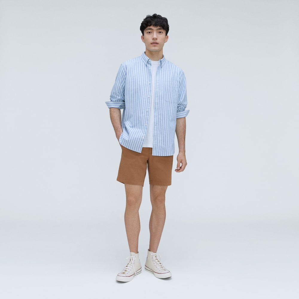 The Standard Fit Japanese Oxford Shirt | Uniform | Lapis Blue / Bright Jade / Optic White | Standard