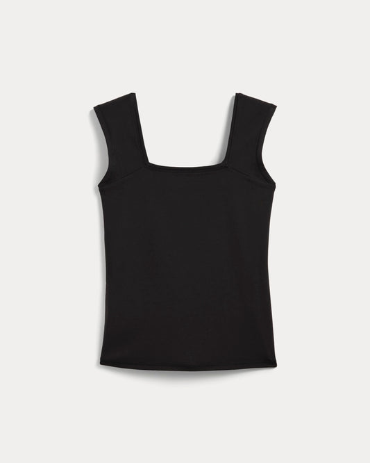 The Form Square-Neck Tank | Black