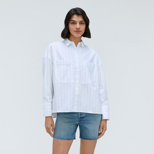 The Boxy Oxford | Mint / White